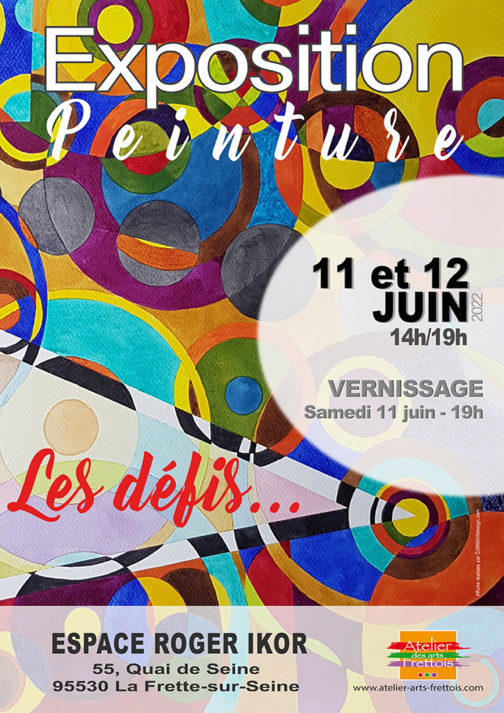 Affiche Exposition de l'Atelier des Arts Frettois les 11 et 12 juin 2022